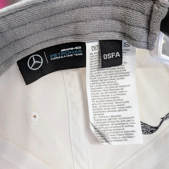 Mercedes AMG Petronas, Lewis Hamilton, F1, Monster, Flat Brim White Cap - Picture 5 of 8